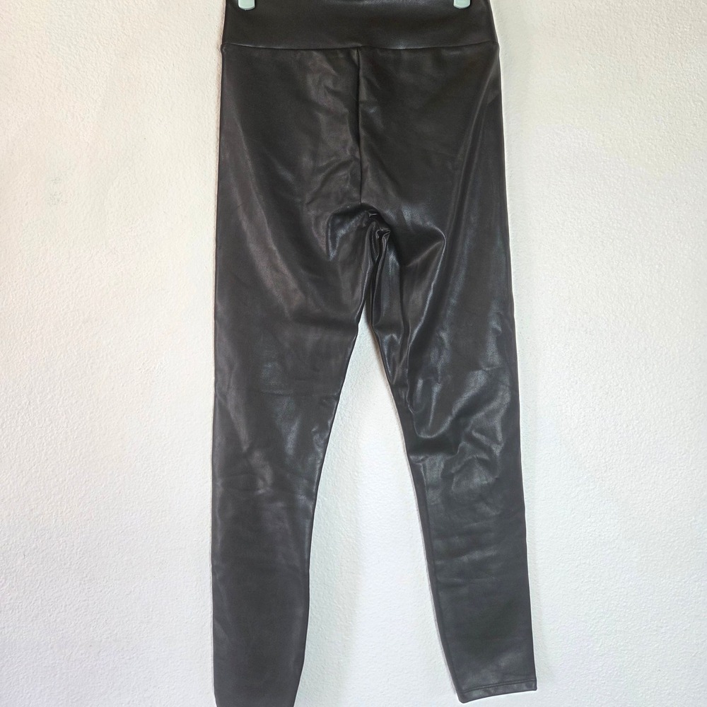 Abercrombie Fitch Faux Leather Leggings Small High Rise Lined Black - Picture 2 of 6